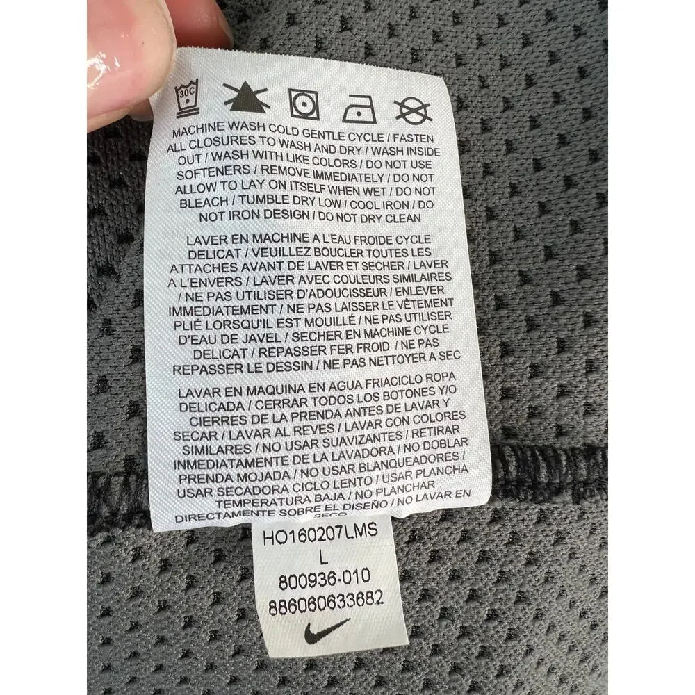 Nike AeroReact Hybrid 1/2 Zip Running Jacket Black Gray Pullover Women Large L